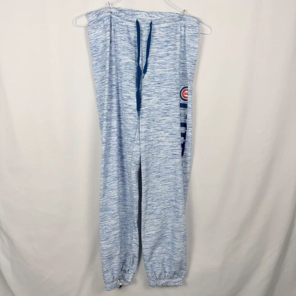 MLB Cubs Baseball Lightweight Zipper Joggers Small Unisex